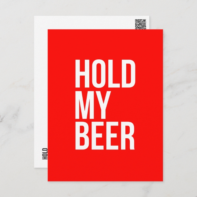 Cartão Postal Segure meu bebado de cerveja MAGA memes engraçados